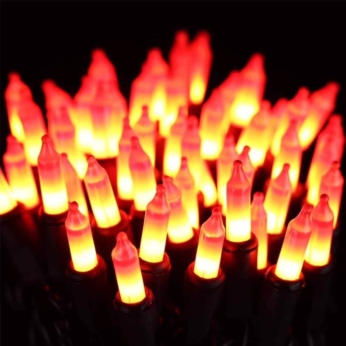 Set of 50 Two-Tone Candy Cane Lights