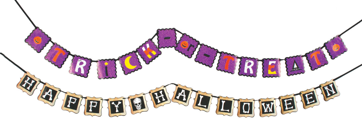 Halloween Glitter Banner Décor