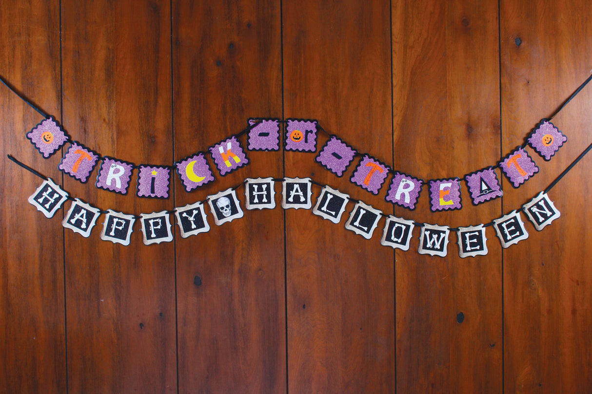 Halloween Glitter Banner Décor