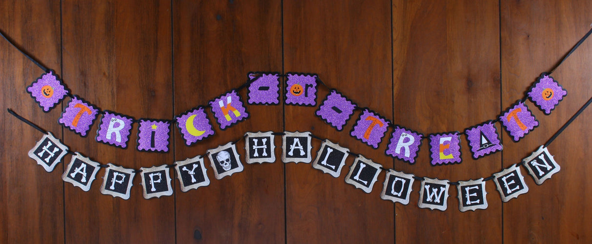 Halloween Glitter Banner Décor