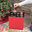 Picture of red Christmas ornament container
