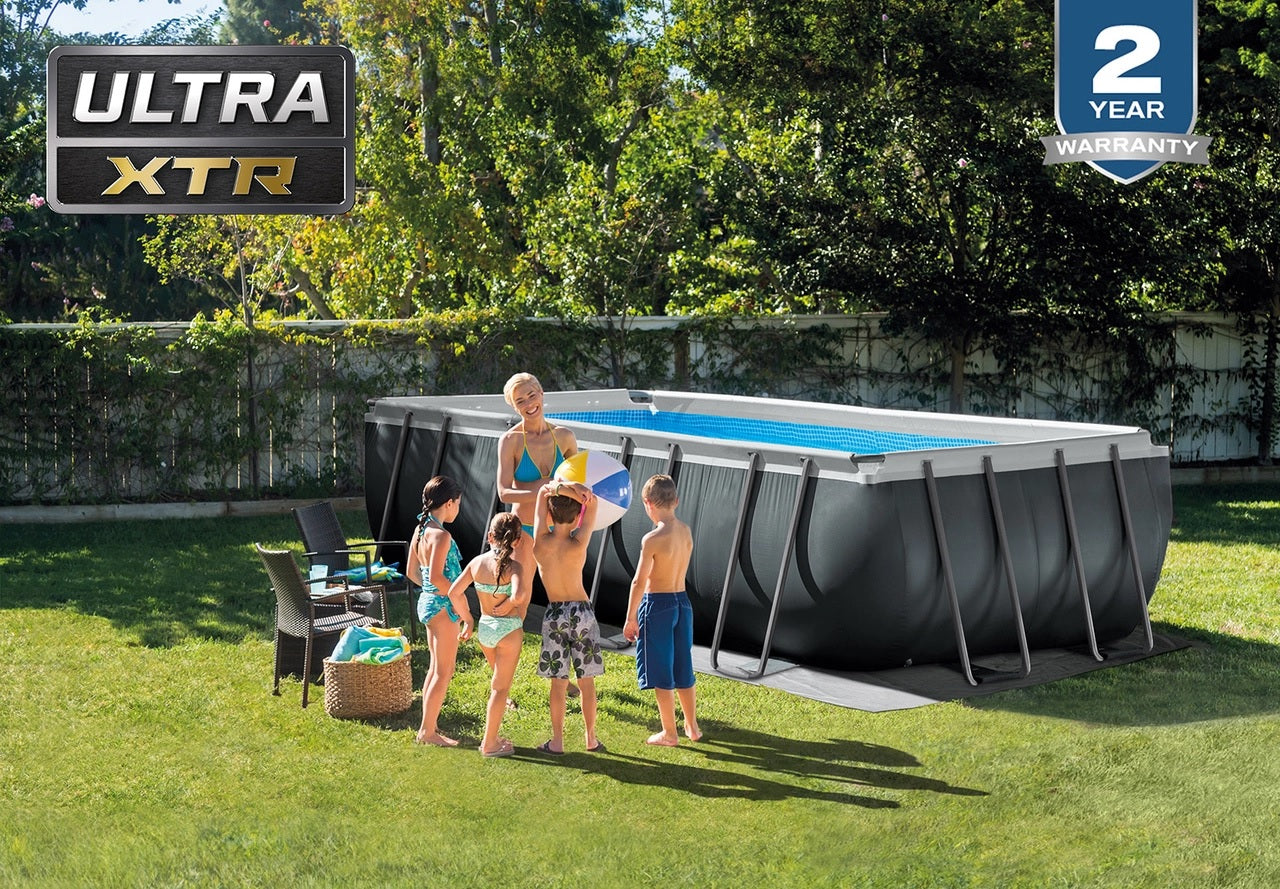 Intex 18' x 9' x 52" Ultra XTR™ Rectangular Frame Pool Set with Sand Filter Pump