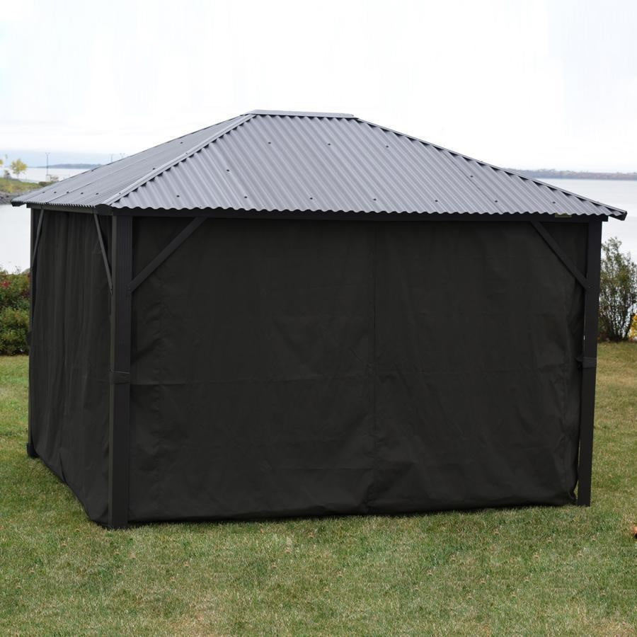 Black Curtains for Cambridge Hard Top Gazebos