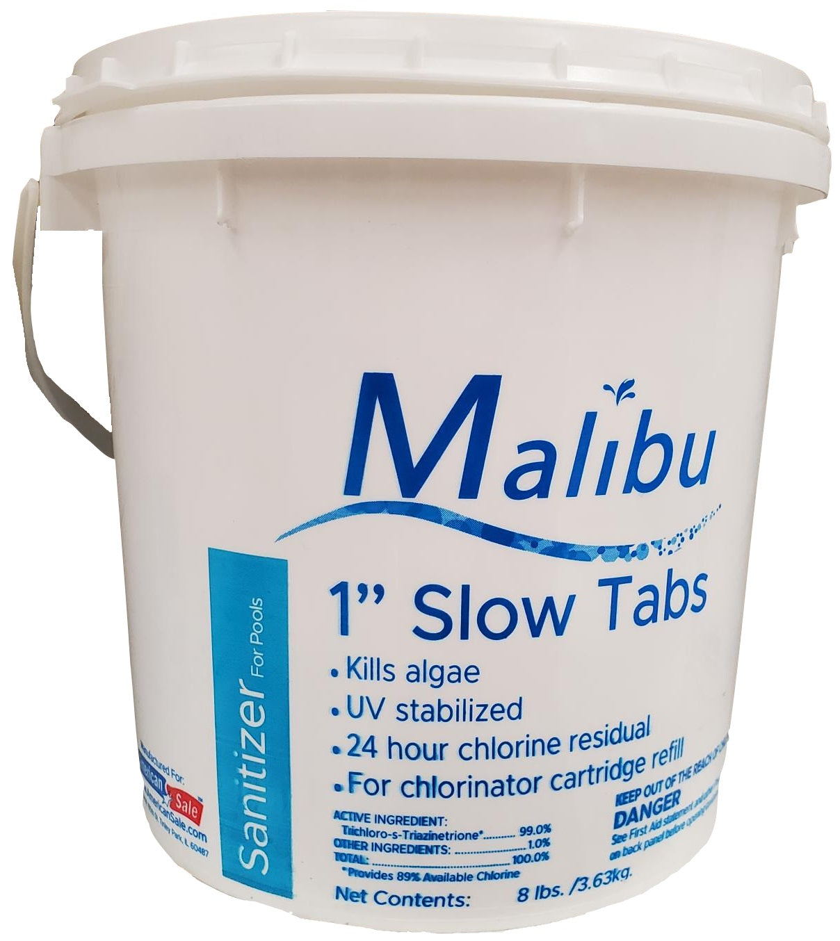 Malibu 1" Slow Tabs Sanitizer for Pools
