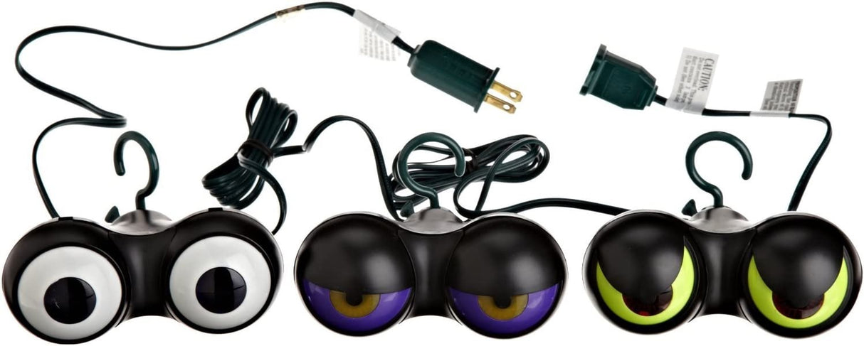 Set of 3 Peep n' Peepers Flashing Eyes Halloween Lights