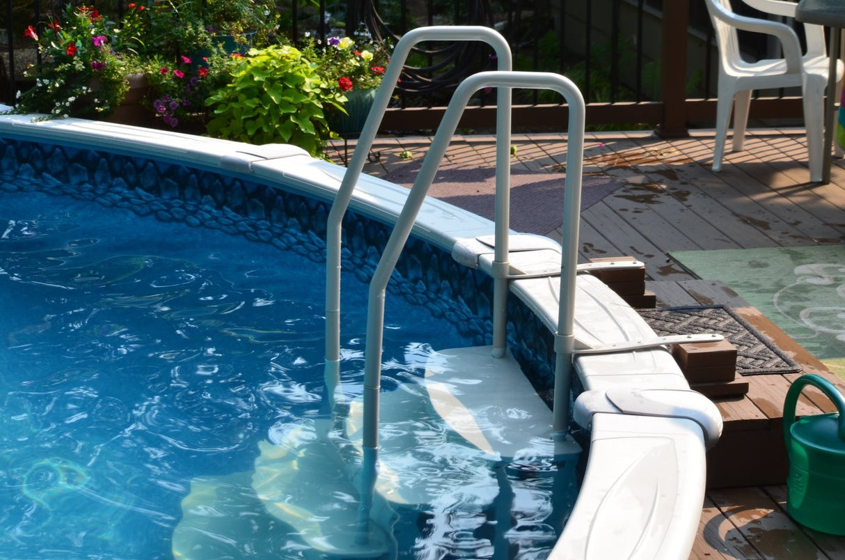 Main Access Easy Entry Step with Dual Handrails for 48"-54" Above Ground Swimming Pools