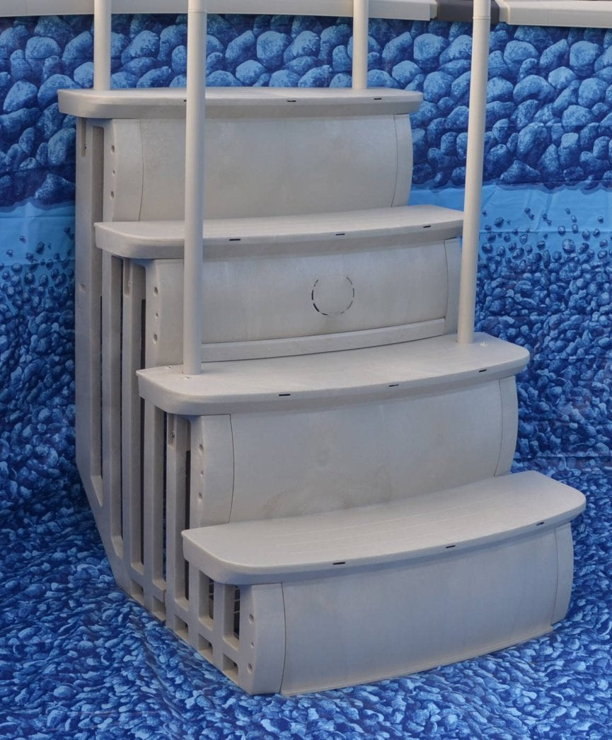 Main Access Easy Entry Step with Dual Handrails for 48"-54" Above Ground Swimming Pools