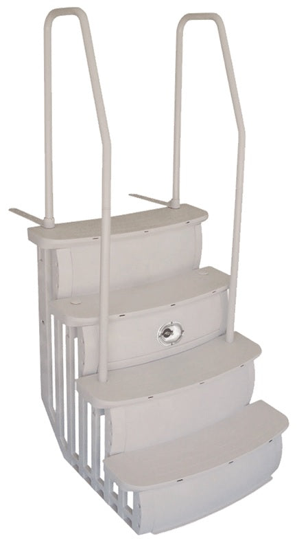 Main Access Easy Entry Step with Dual Handrails for 48"-54" Above Ground Swimming Pools