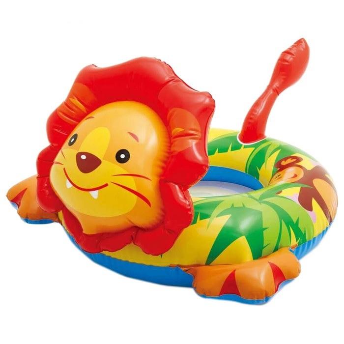 Inner tube for kids shaped like a lion.