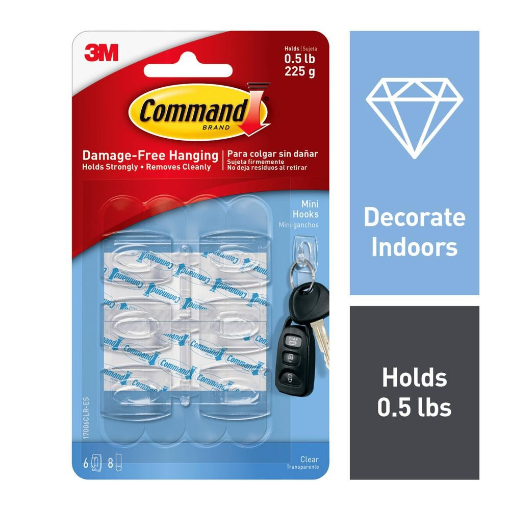 Set of 6 Mini Command™ Hooks