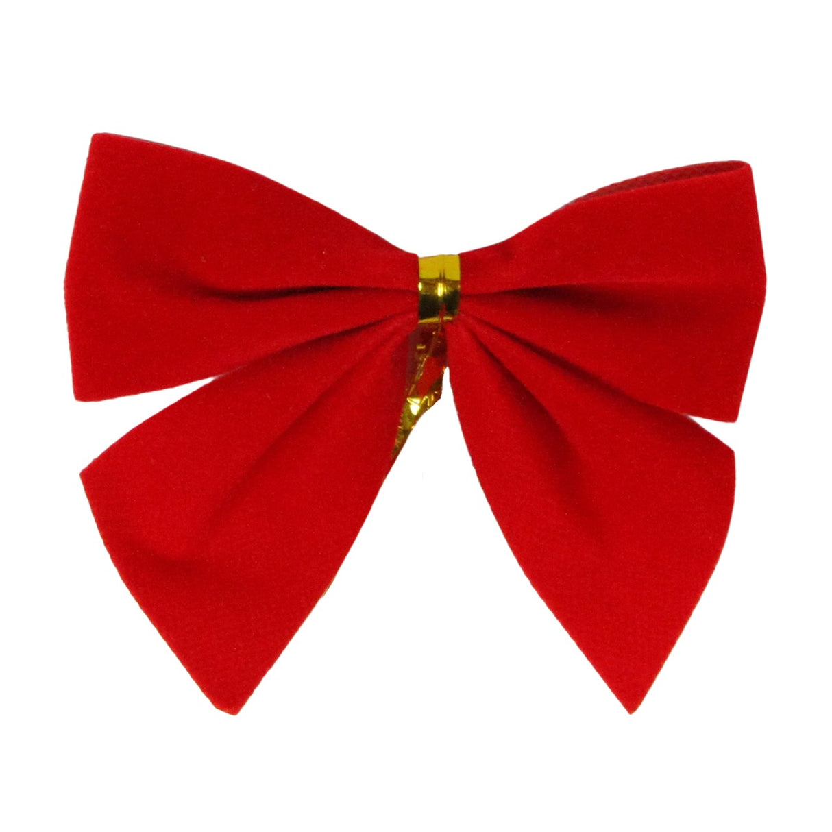 6 Pack of 3.5" Mini Red Velvet 2-Loop Christmas Bows