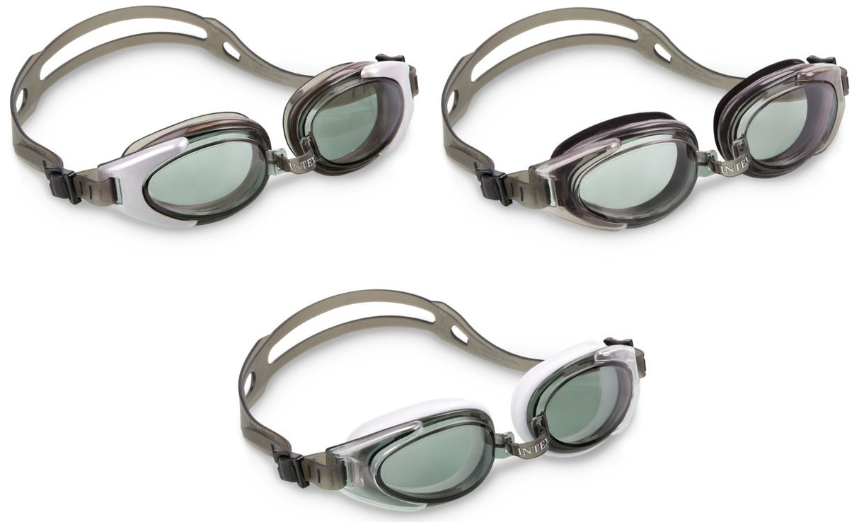 Gray swimming goggles.