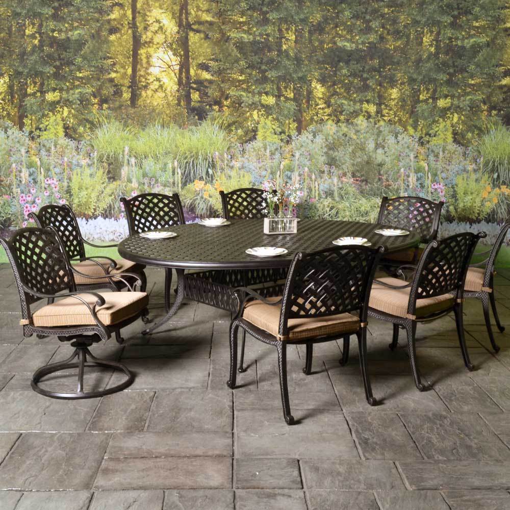 Stonegate Cast Aluminum Cushioned Patio Dining Sets