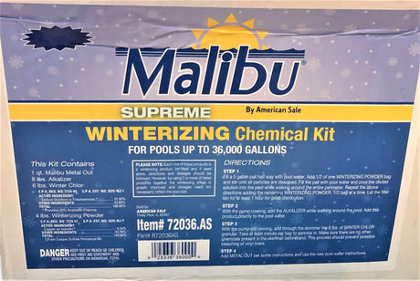 Malibu Supreme Swimming Pool Winterizing Kit Up To 36,000 Gallons Water