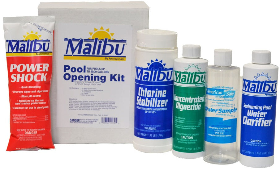 Malibu Small Pool Opening Kit Up To 8,500 Gallons Water