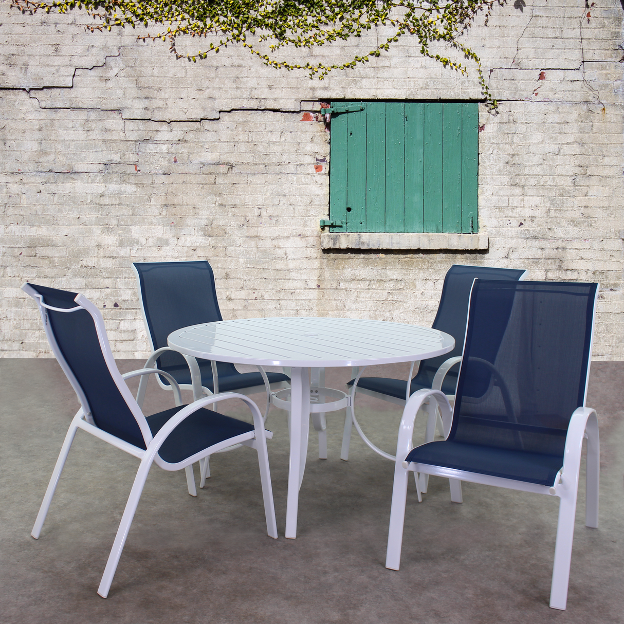 Dublin Cobalt Sling Patio Dining Sets