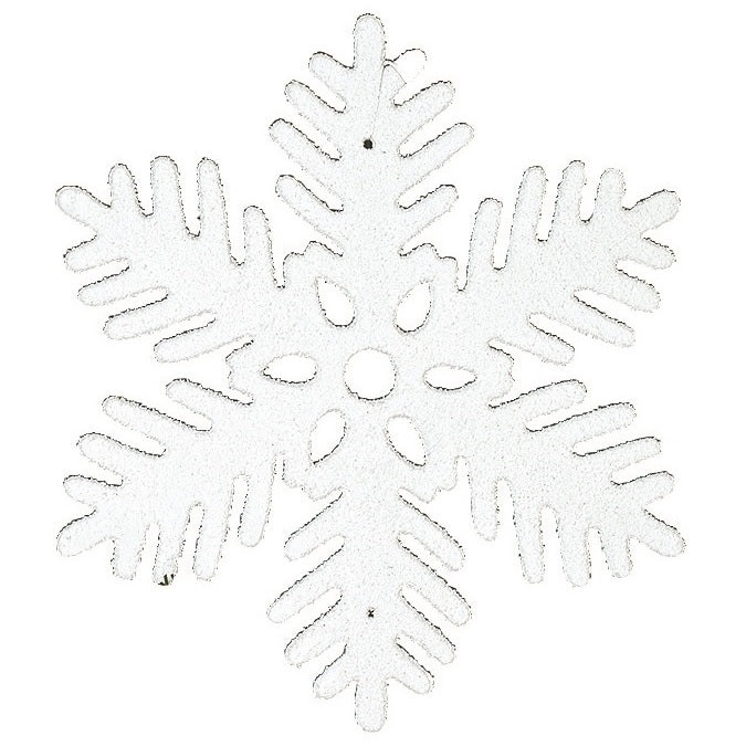 11" Plastic Glitter Snowflake Ornament