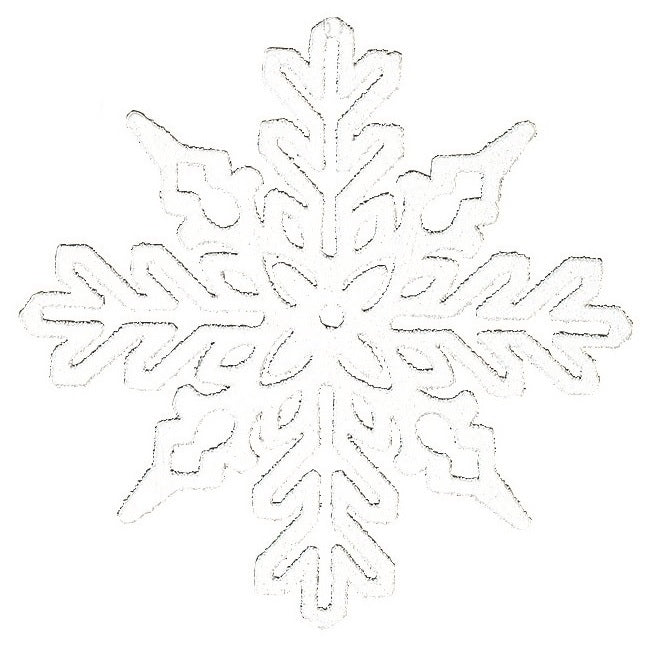 11" Plastic Glitter Snowflake Ornament