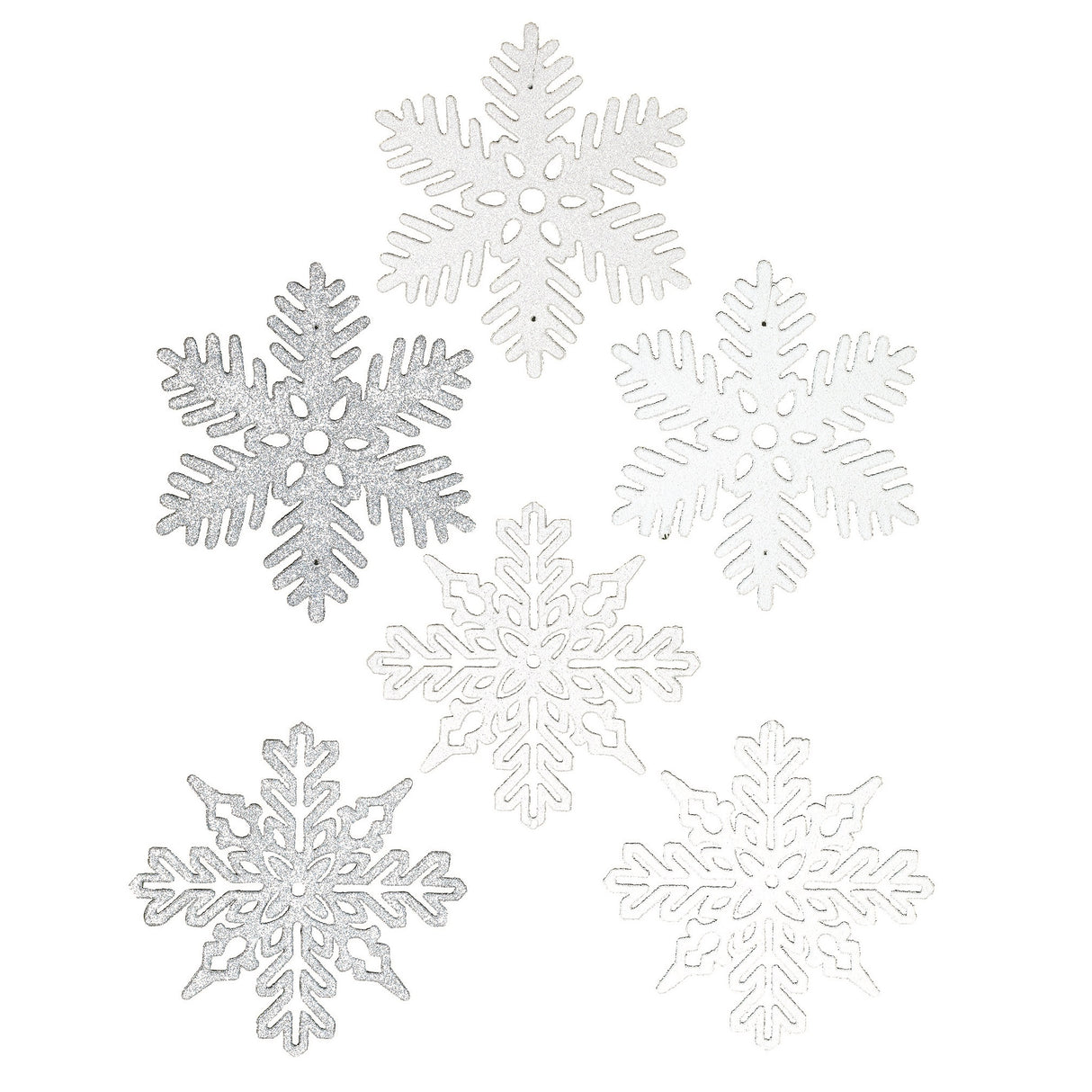 11" Plastic Glitter Snowflake Ornament