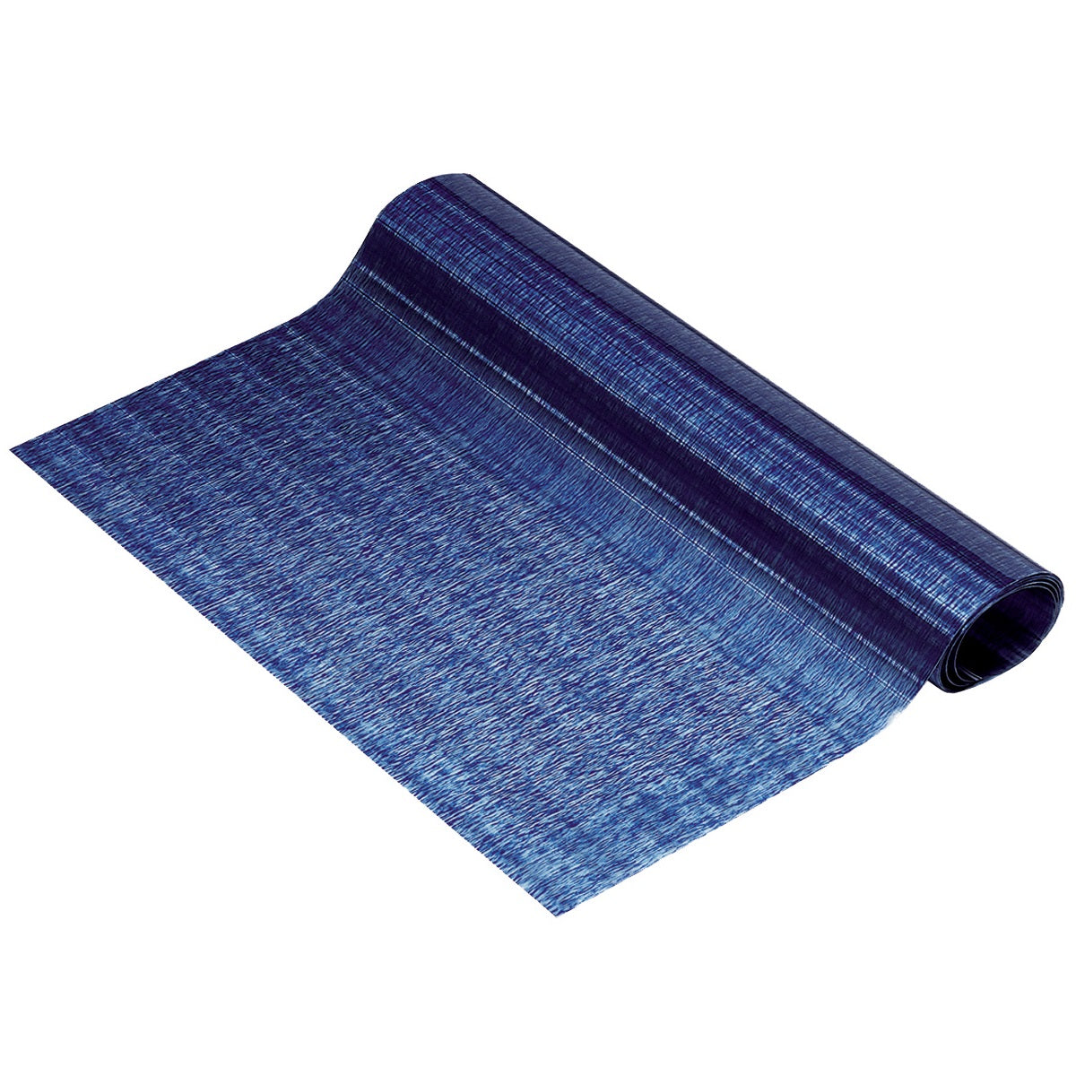 Plastic display mat for a figurine display. It's a shiny blue color to look like the ocean or a body of water.