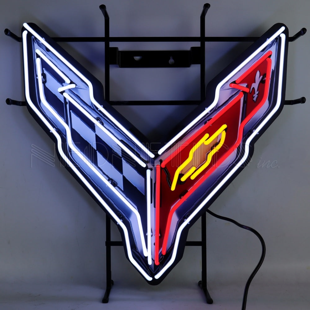 Neonetics Corvette C8 Neon Sign with Backing