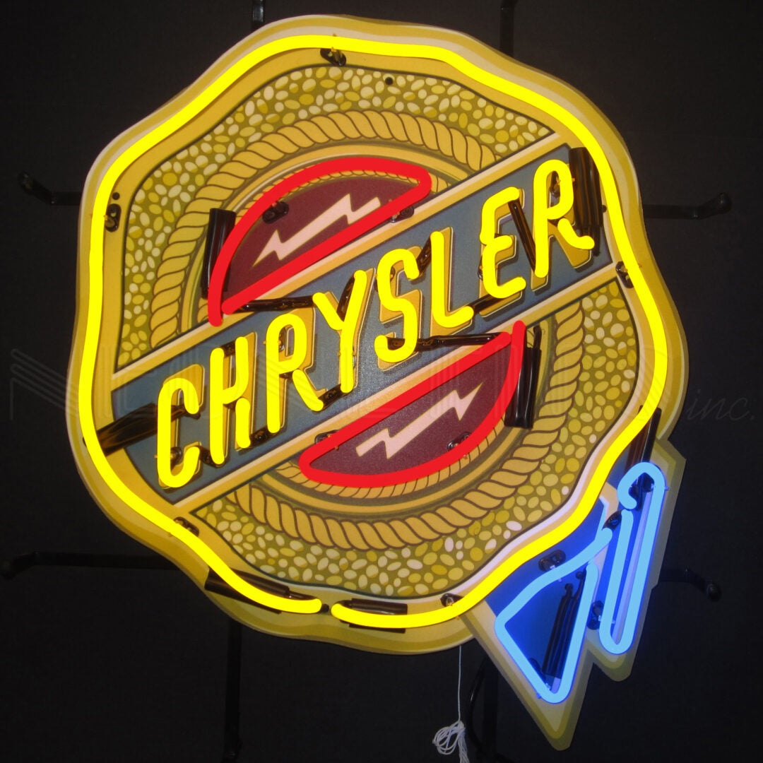 Neonetics Chrysler Badge Neon Sign with Silkscreen