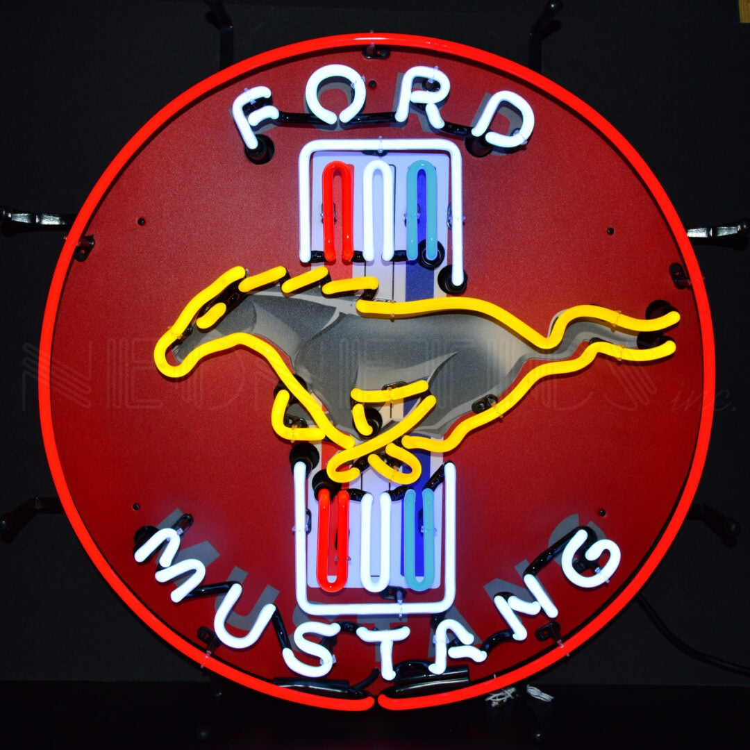 Neonetics Ford Mustang Red Neon Sign with Backing