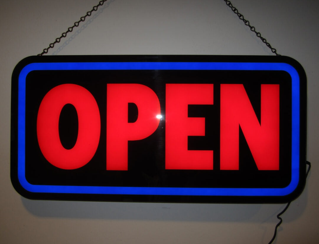 Neonetics Open Bold Rectangle LED Sign