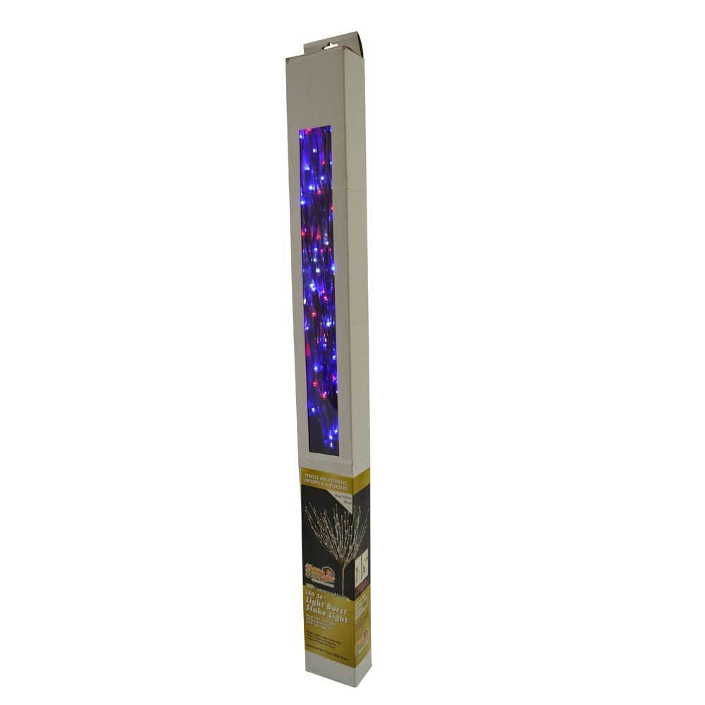 36" Twinkling LED Patriotic Light Burst Ground Stake