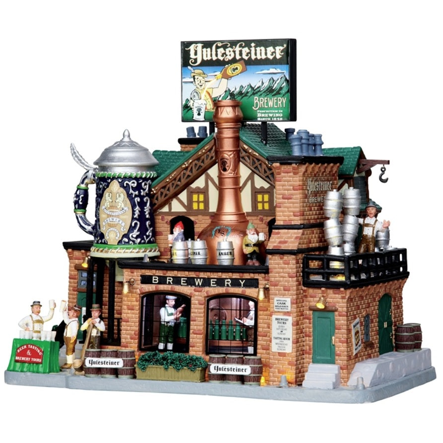 Porcelain lighted building for a Lemax Village tabletop display. Designed to look like a German bar