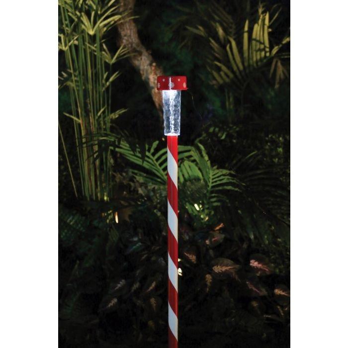 Solar-Powered Candy Cane Striped Garden Stake Lights
