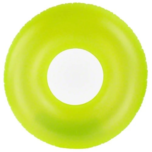 Neon yellow inner tube.