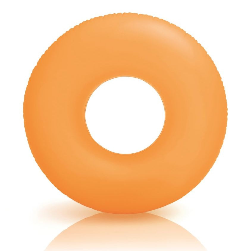 Neon orange inner tube.