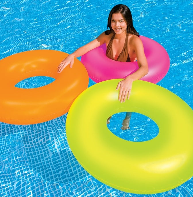 Neon colored inner tubes.