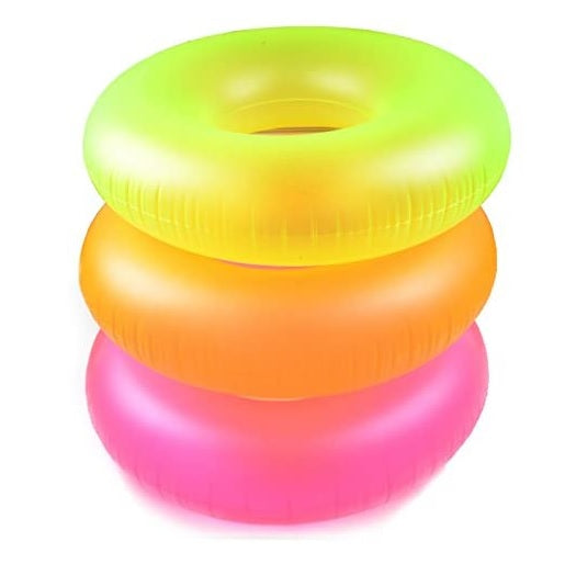 Neon colored inner tubes.