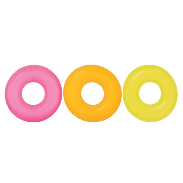 Neon colored inner tubes.