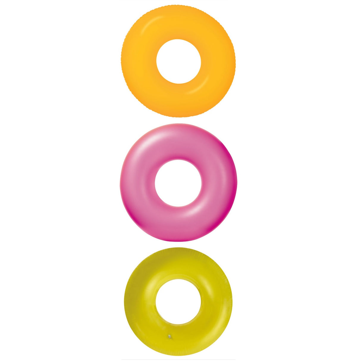 Neon colored inner tubes.