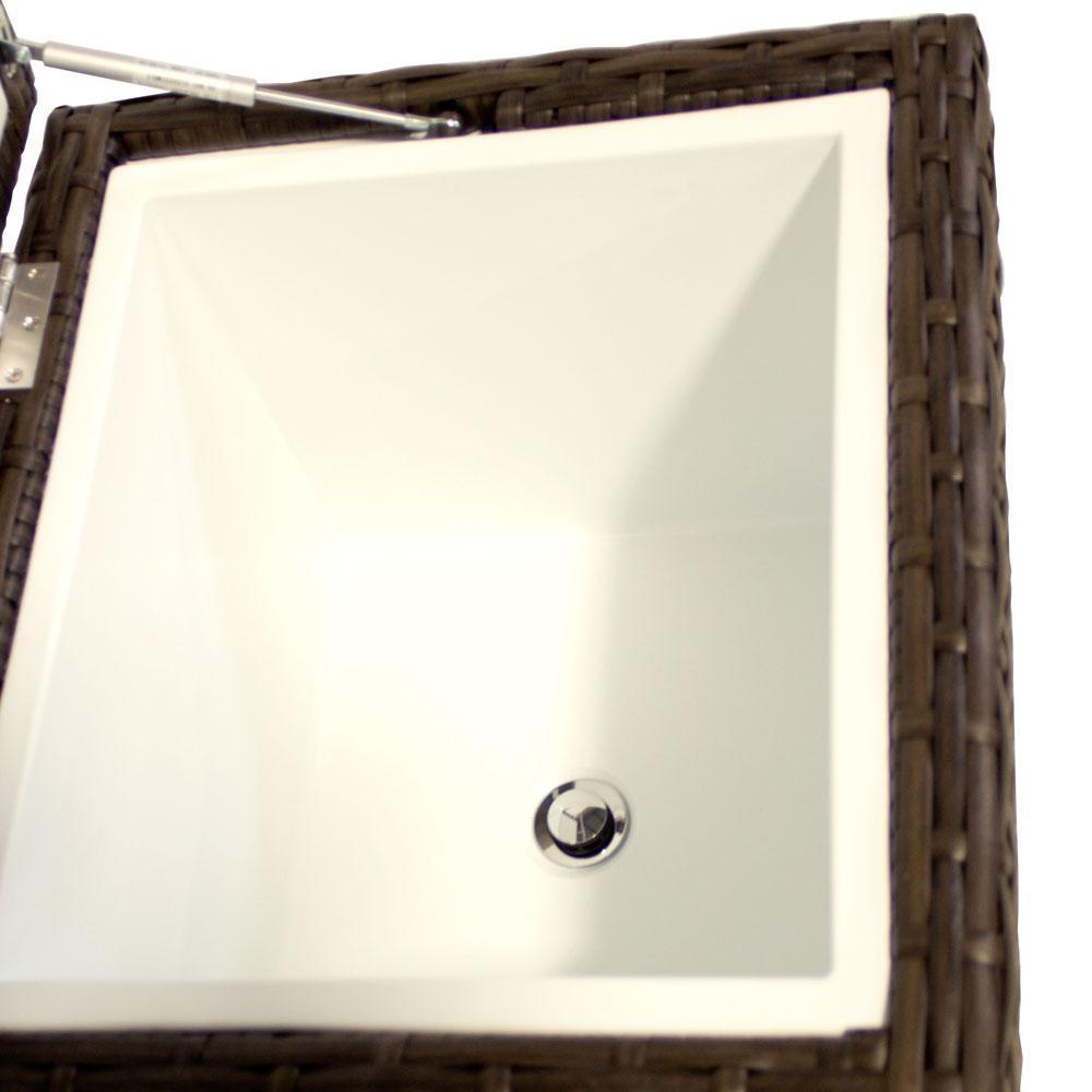 Wicker Aspen Ice Chest End Table