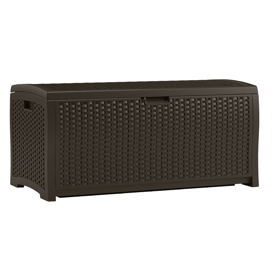 Suncast 73 Gallon Resin Wicker Deck Box