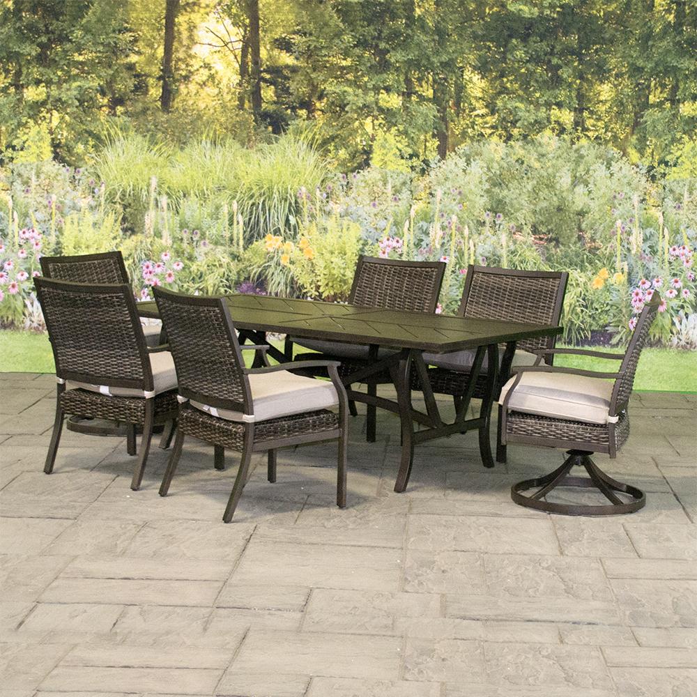 Thatcher Woven Padded Patio Dining Sets