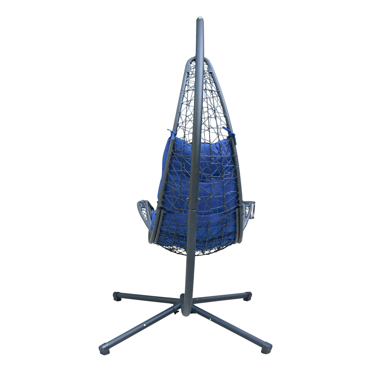 Hanging Cushioned Rattan Wicker Egg Chair and Stand