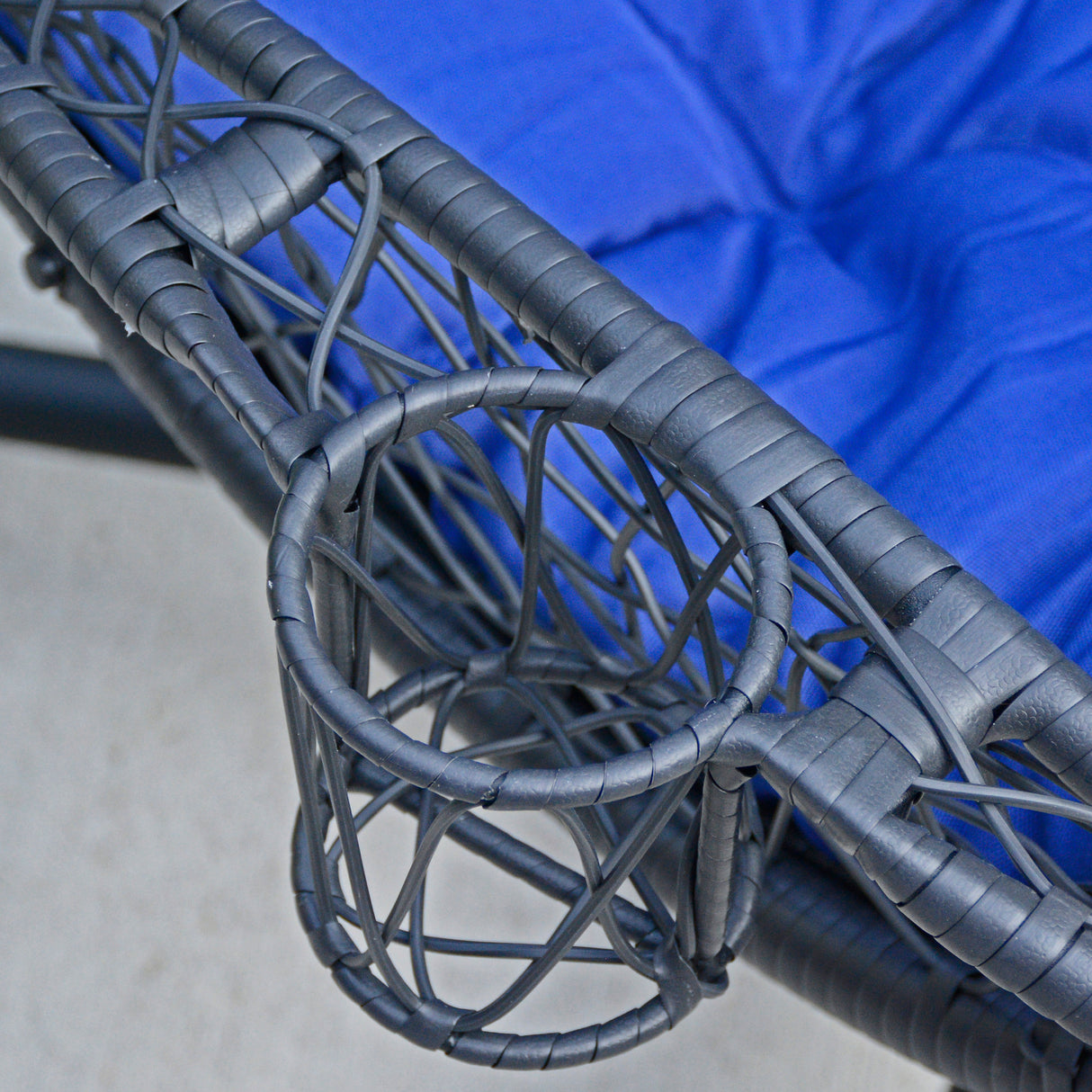 Hanging Cushioned Rattan Wicker Egg Chair and Stand