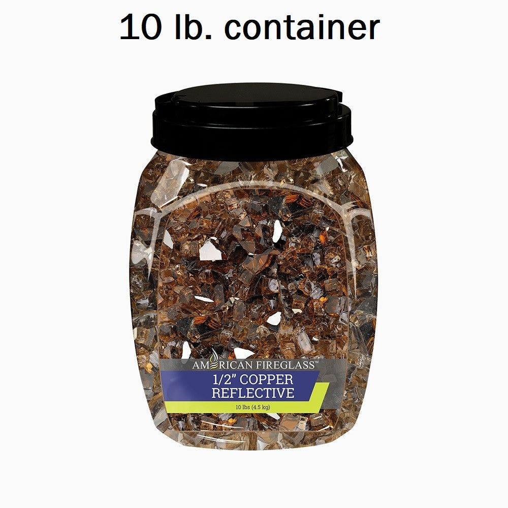 1/2" Copper Reflective Fire Pit / Fireplace Fire Glass