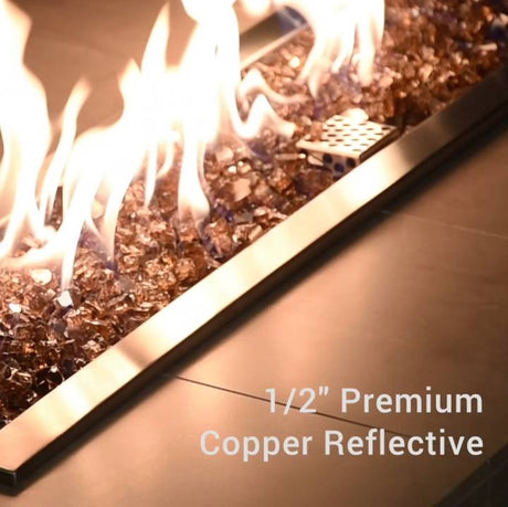 1/2" Copper Reflective Fire Pit / Fireplace Fire Glass