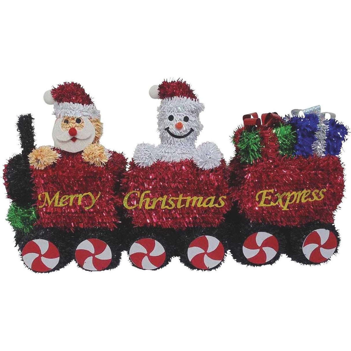 3D Tinsel Christmas Train Holiday Decoration