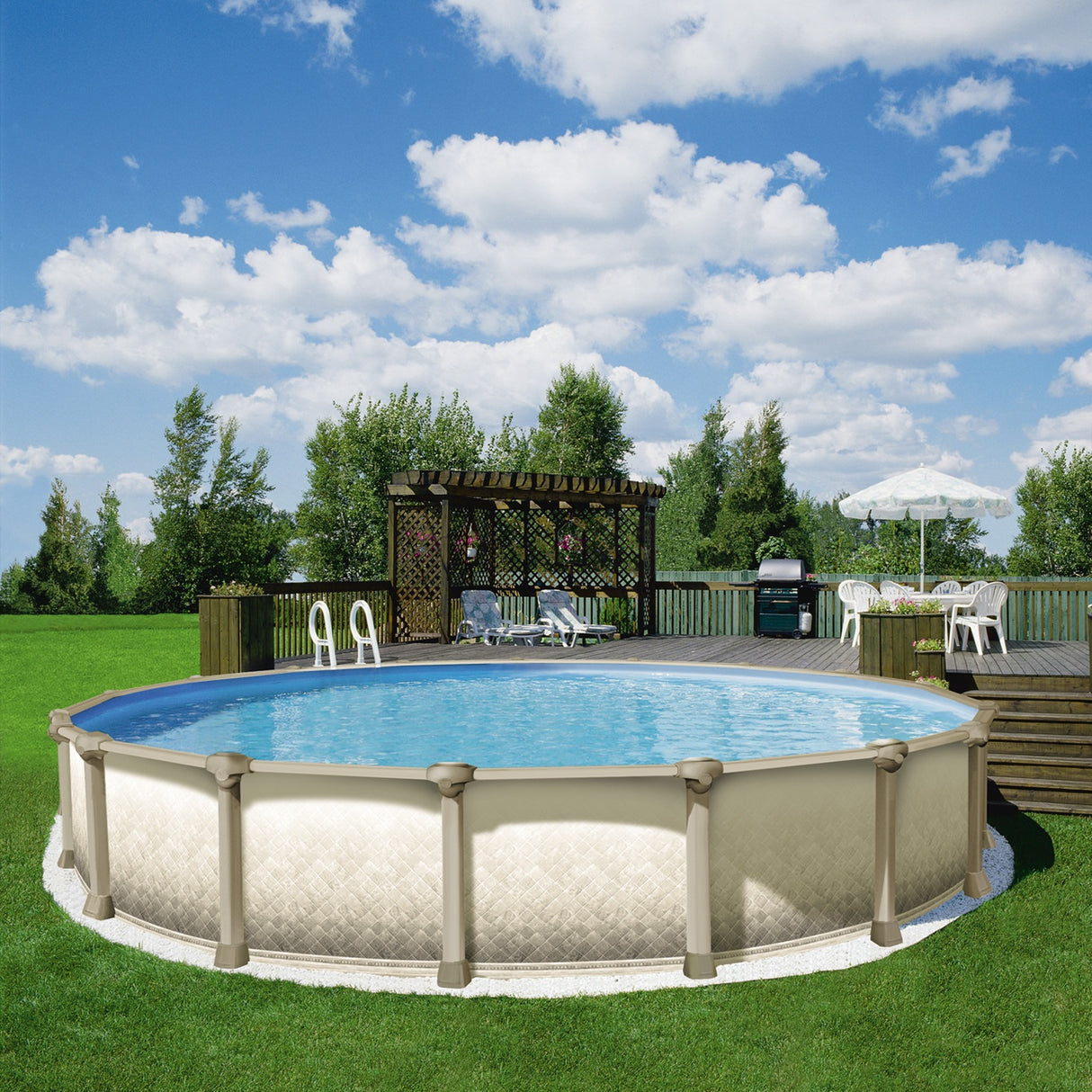 Trendium 52" Zenith Tuscany Steel Above Ground Swimming Pool