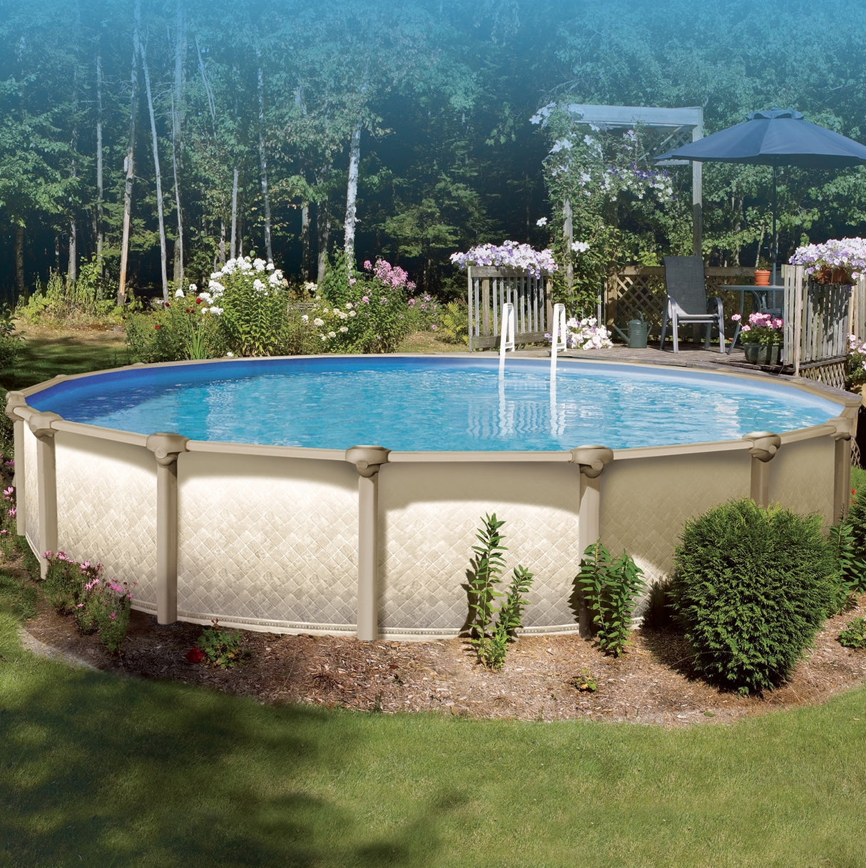 Trendium 52" Zenith Tuscany Steel Above Ground Swimming Pool
