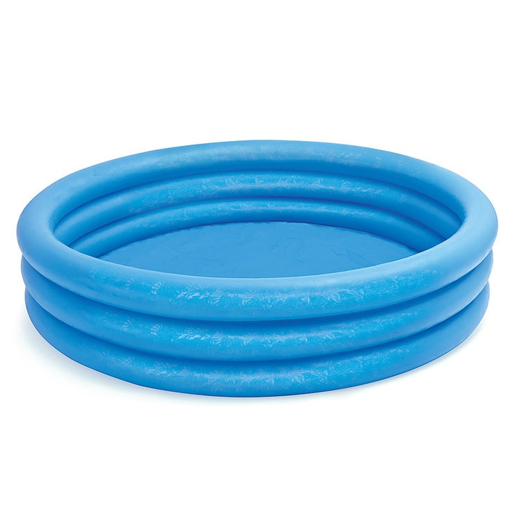 Blue inflatable pool for kids.