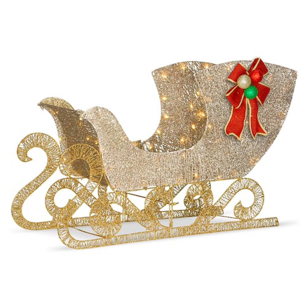 Crystal Splendor LED Sleigh Lawn Sculpture