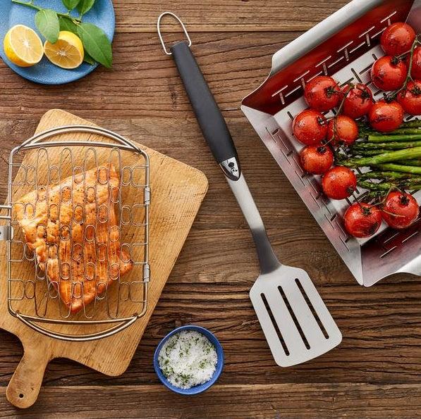 Premium Weber Stainless Steel BBQ Spatula with Non-Slip Grip